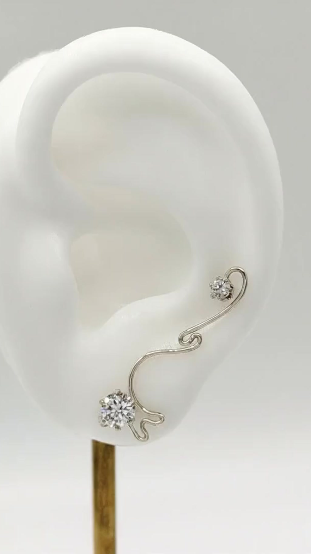 Handcrafted Stella Collection Ear-Up™ featuring brilliant Cubic Zirconia in .925 Sterling Silver by Silver Shopper.